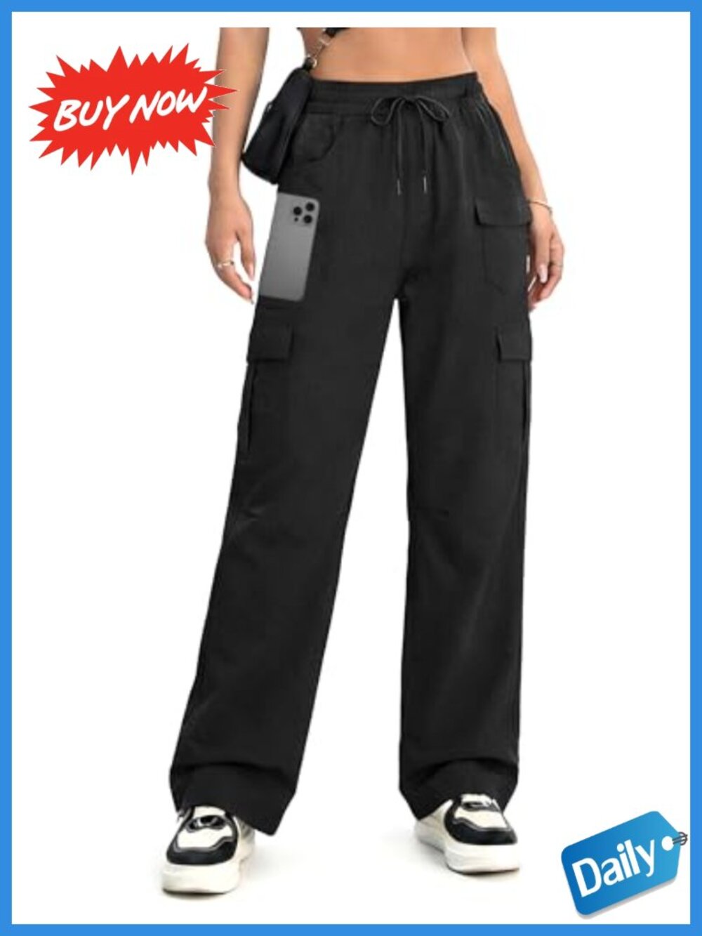 Women's Quick Dry Cargo Hiking Pants 28" Inseam Utility Travel Pants